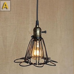 Lampada a sospensione industriale Creative Hostels piccola in ferro battuto bronzo