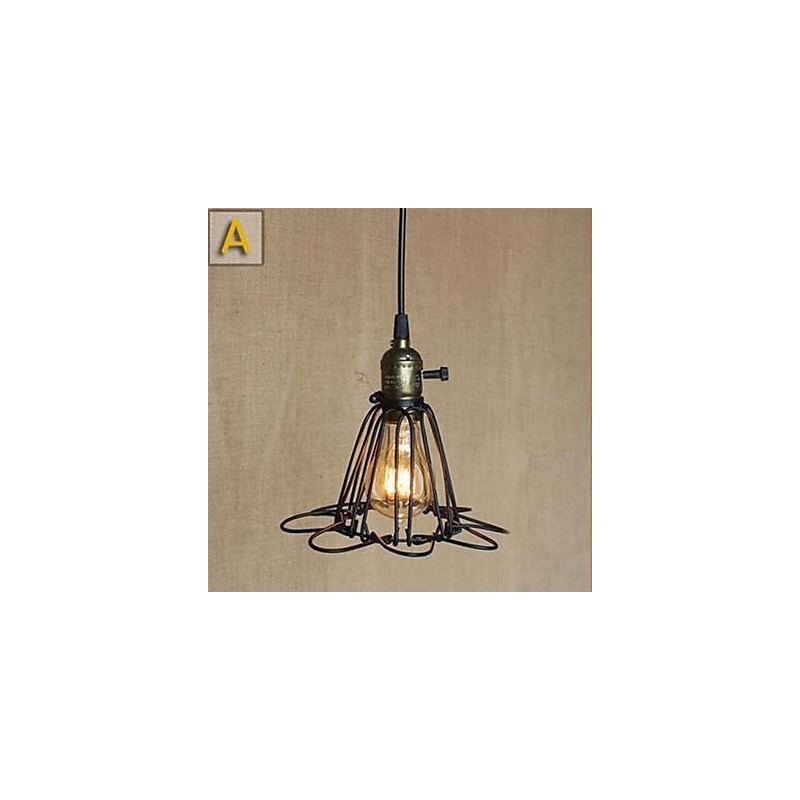 Lampada a sospensione industriale Creative Hostels piccola in ferro battuto bronzo
