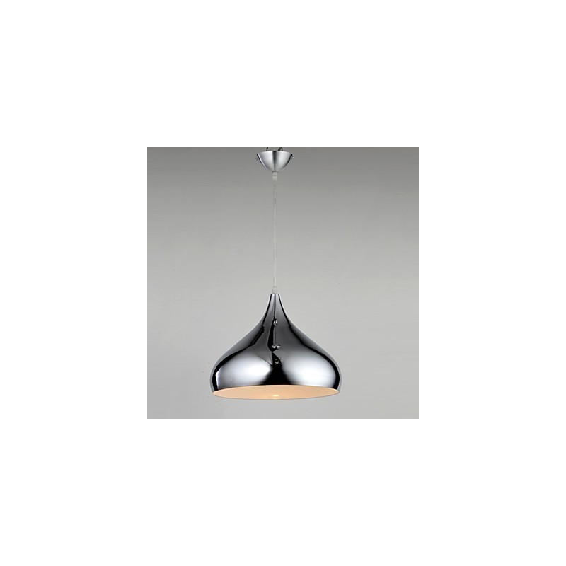 Lampada a sospensione mini moderna in metallo cromato