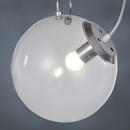 Lampada a sospensione mini moderna contemporanea dipinta in vetro bianco