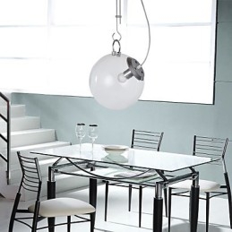 Lampada a sospensione mini moderna contemporanea dipinta in vetro bianco