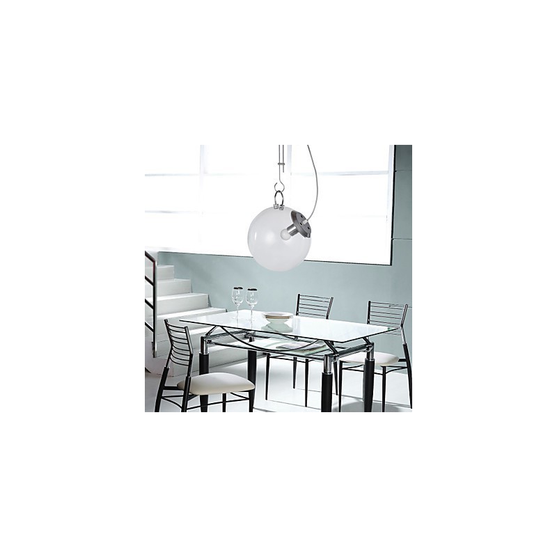 Lampada a sospensione mini moderna contemporanea dipinta in vetro bianco