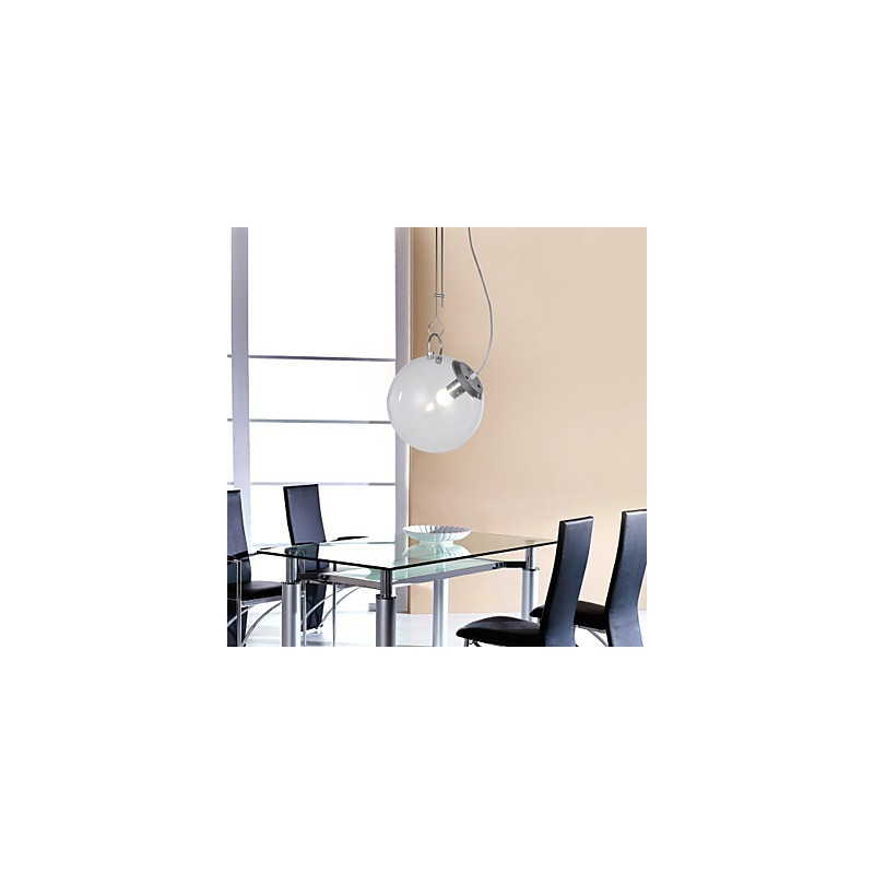 Lampada a sospensione mini moderna contemporanea dipinta in vetro bianco