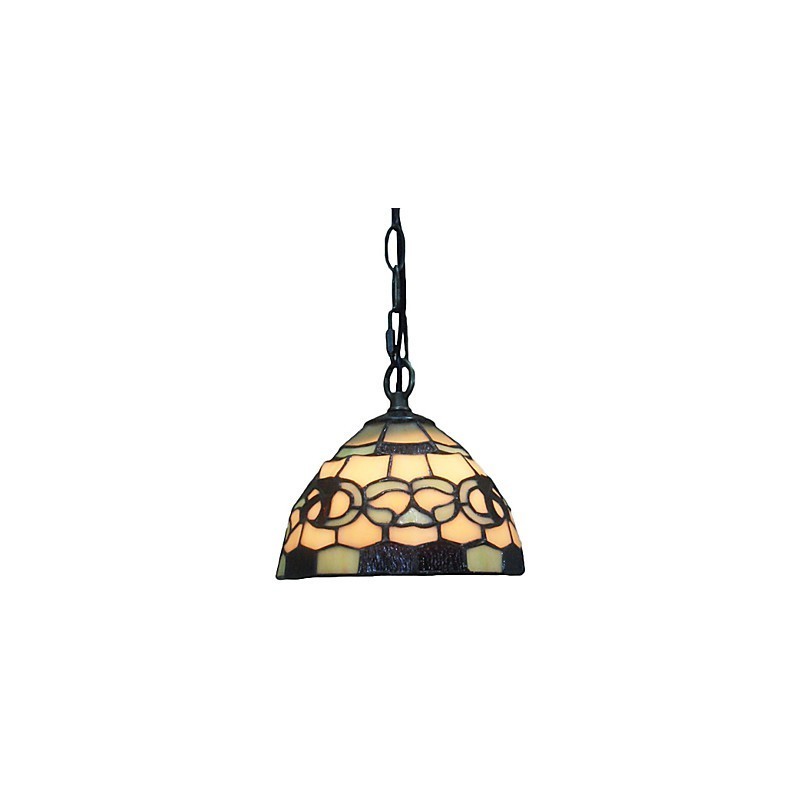 Lampada a sospensione mini a 1 luce con paralume in vetro multicolore