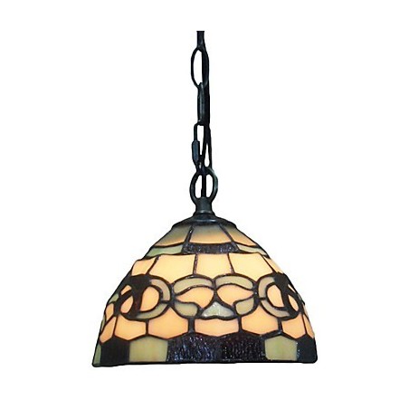 Lampada a sospensione mini a 1 luce con paralume in vetro multicolore