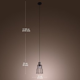 Lampada a sospensione mini vintage classica tradizionale in vetro trasparente