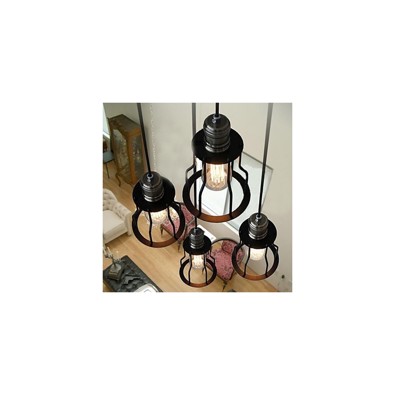 Lampada a sospensione mini vintage classica tradizionale in vetro trasparente
