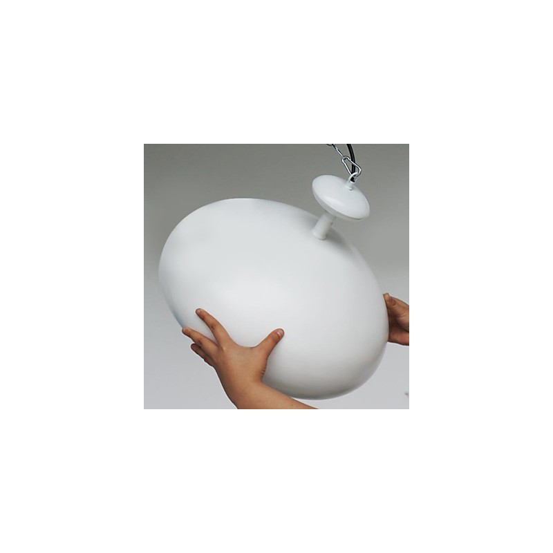 Lampada a sospensione mini moderna contemporanea effetto ciotola retrò bianco nero