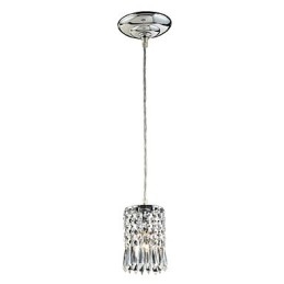 Lampada a sospensione mini in cristallo moderna e contemporanea, finitura elettroplaccata