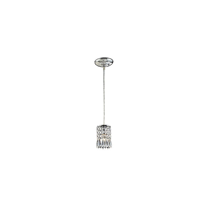 Lampada a sospensione mini in cristallo moderna e contemporanea, finitura elettroplaccata
