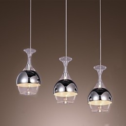 Lampadario a sospensione francese creativo a 3 luci a forma di calice