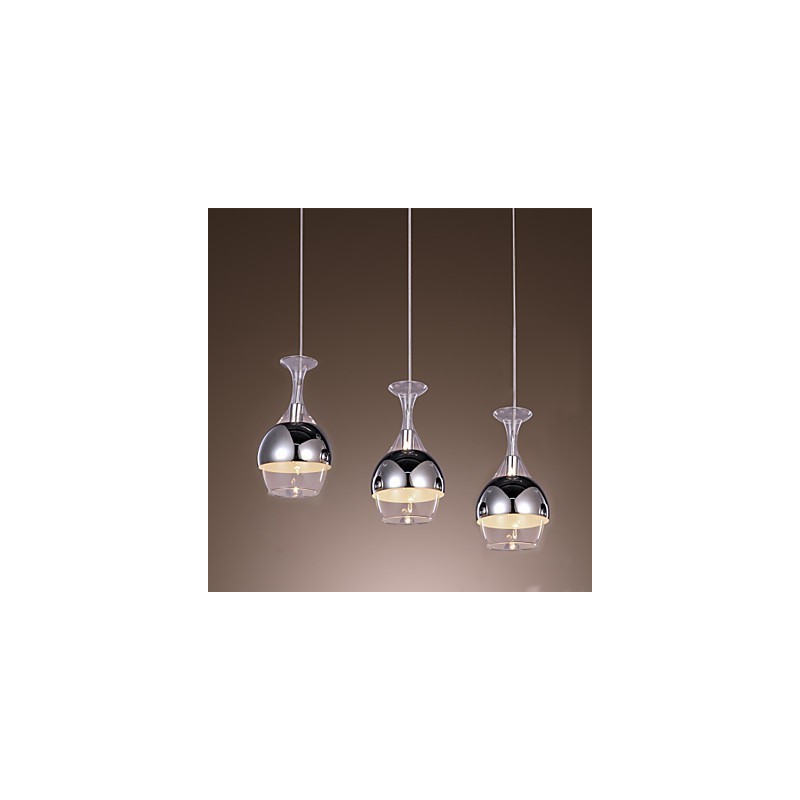 Lampadario a sospensione francese creativo a 3 luci a forma di calice