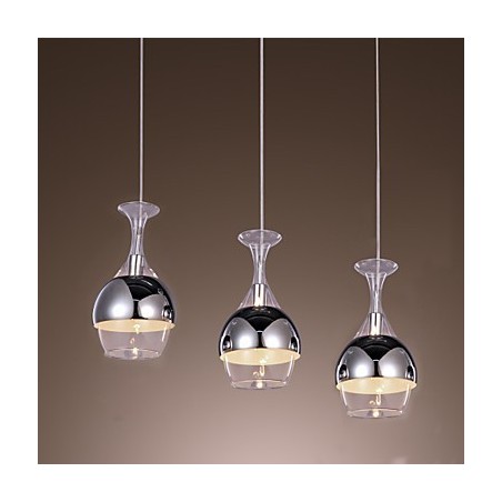 Lampadario a sospensione francese creativo a 3 luci a forma di calice