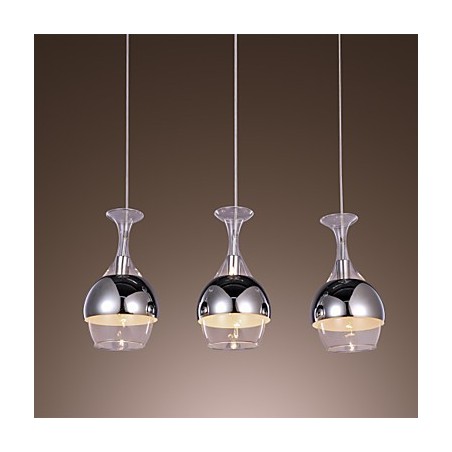 Lampadario a sospensione moderno a 3 luci a forma di calice