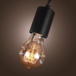 Lampadario vintage nero 10 luci con lampadine incluse, sospensione regolabile