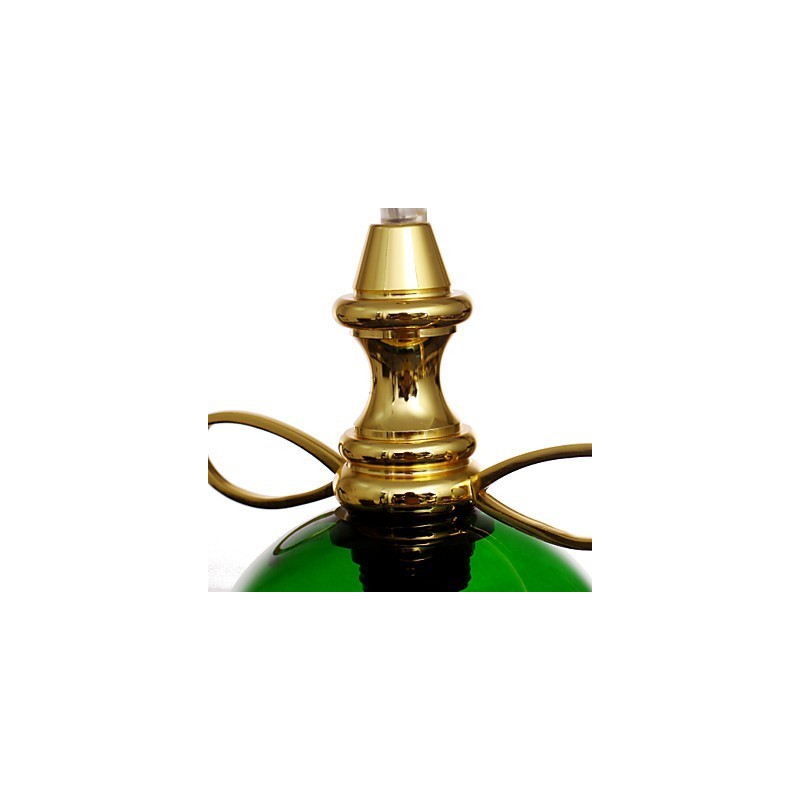 Lampada a sospensione mini ciotola moderna in metallo dorato e vetro verde