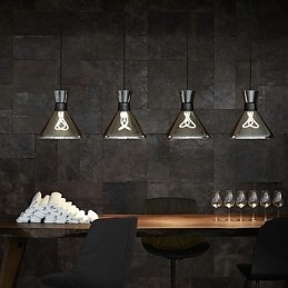 Lampada a sospensione mini moderna e contemporanea in vetro