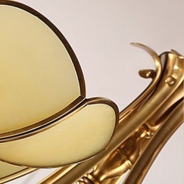 Lampadario in ottone rustico classico a 6 luci