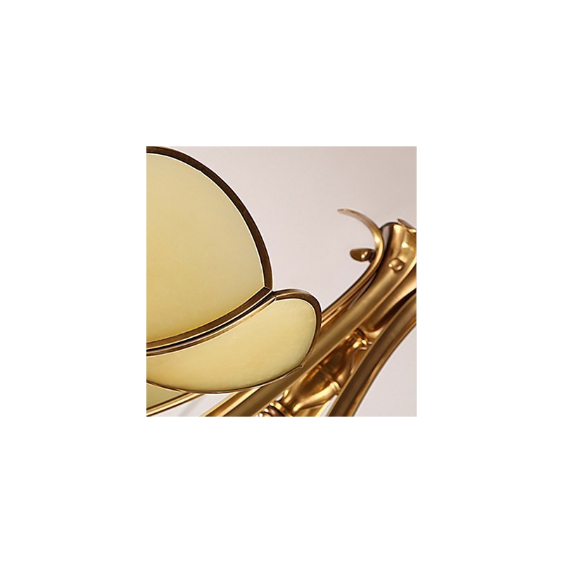 Lampadario in ottone rustico classico a 6 luci