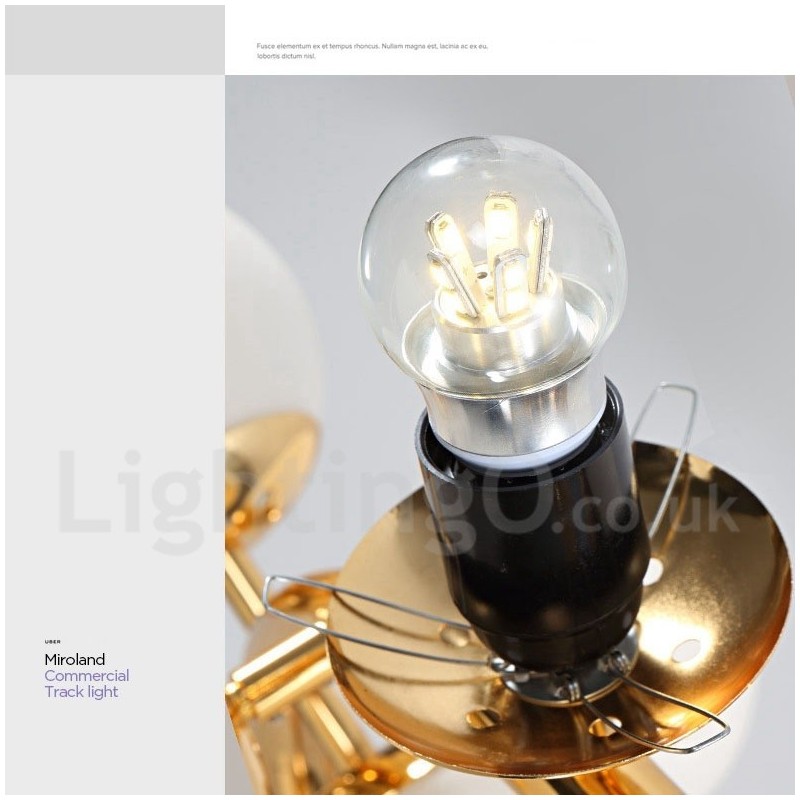 Lampadario contemporaneo a 8 luci con paralume in vetro e struttura in metallo 66 cm