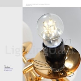 Lampadario contemporaneo a 24 luci con paralumi in vetro