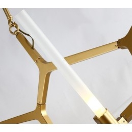 Lampadario moderno contemporaneo a 6 luci a 2 livelli nero dorato