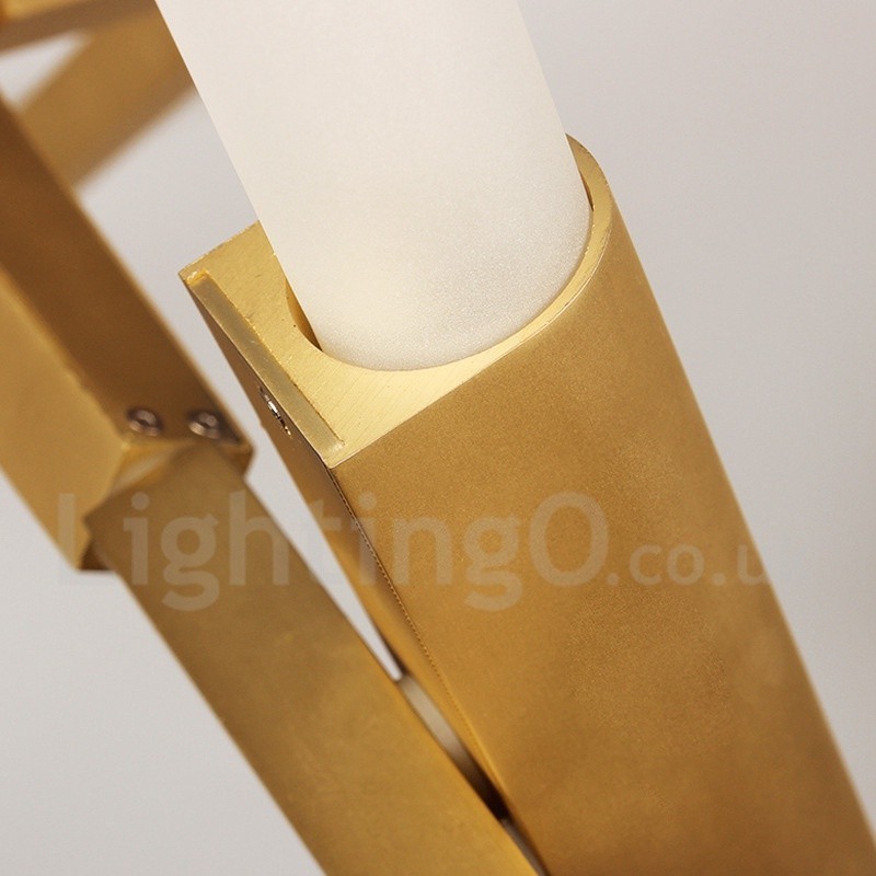 Lampadario contemporaneo a 10 luci nero dorato