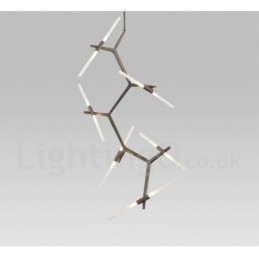 Lampadario contemporaneo a 12 luci nero dorato 70 x 188 cm