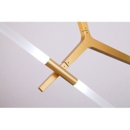 Lampadario contemporaneo a 12 luci nero dorato 70 x 188 cm