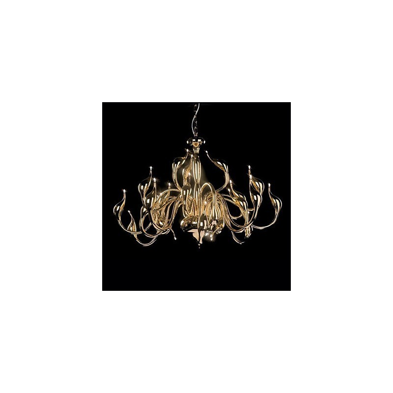 Lampadario moderno 24 luci G4 oro 4 livelli