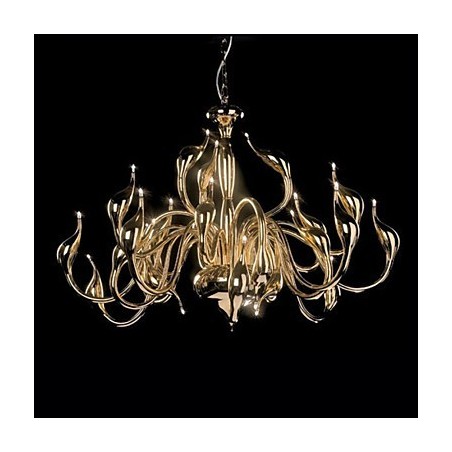 Lampadario moderno 24 luci G4 oro 4 livelli