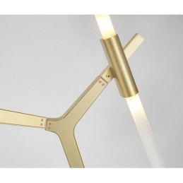 Lampadario contemporaneo a 20 luci nero dorato 200x165 cm