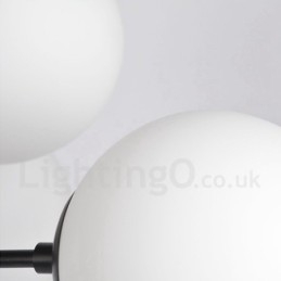 Lampadario moderno contemporaneo in metallo nero a 12 luci, 2 livelli, paralume in vetro