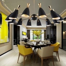 Lampadario moderno contemporaneo a 12 luci in metallo 135x33 cm