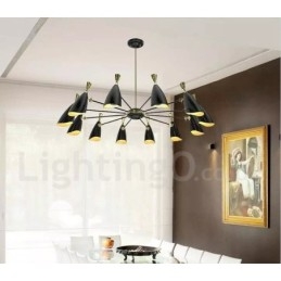 Lampadario moderno contemporaneo a 12 luci in metallo 135x33 cm