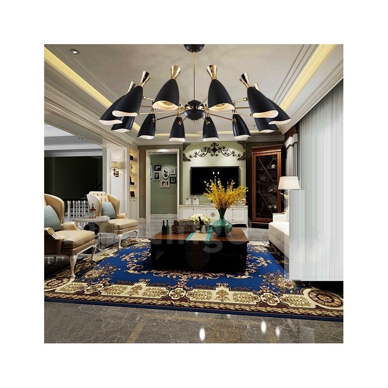 Lampadario moderno contemporaneo a 12 luci in metallo 135x33 cm