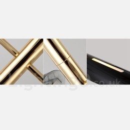 Lampadario moderno contemporaneo a 2 livelli con 4 luci, 145 cm