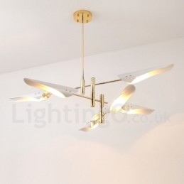 Lampadario moderno contemporaneo a 3 livelli con 6 luci