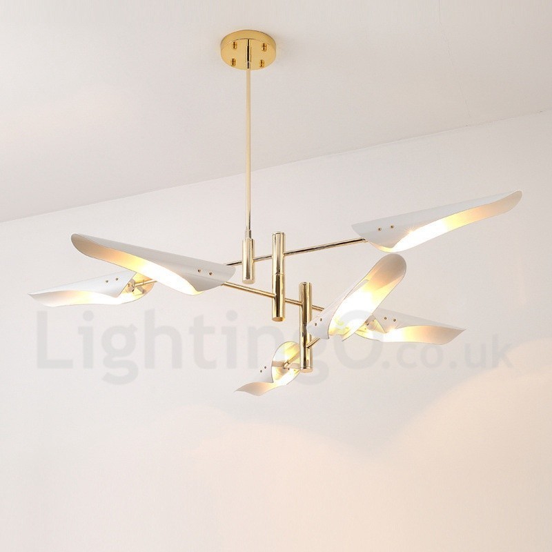 Lampadario moderno contemporaneo a 3 livelli con 6 luci