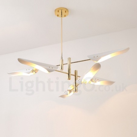 Lampadario moderno contemporaneo a 3 livelli con 6 luci