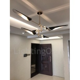 Lampadario moderno contemporaneo a 3 livelli con 6 luci