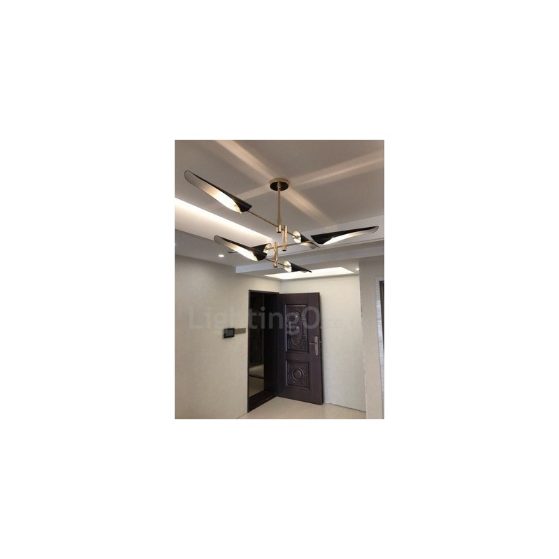 Lampadario moderno contemporaneo a 3 livelli con 6 luci