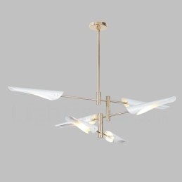 Lampadario moderno contemporaneo a 3 livelli con 6 luci