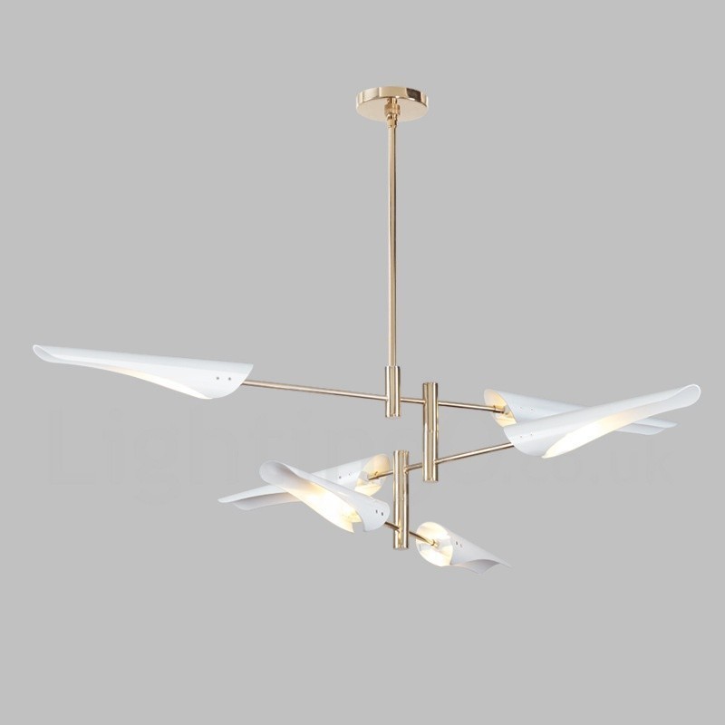 Lampadario moderno contemporaneo a 3 livelli con 6 luci