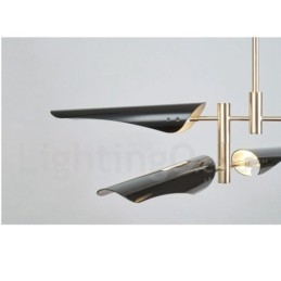 Lampadario moderno contemporaneo a 3 livelli con 6 luci