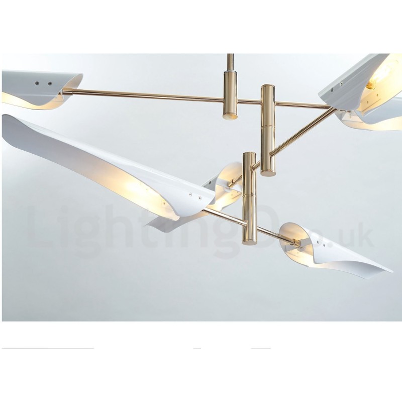 Lampadario moderno contemporaneo a 3 livelli con 6 luci
