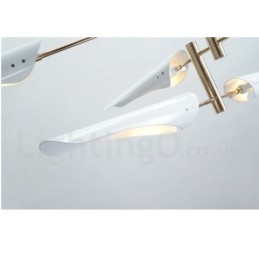 Lampadario moderno contemporaneo a 3 livelli con 6 luci