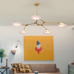 Lampadario lineare moderno contemporaneo a 5 luci 122 x 25 cm