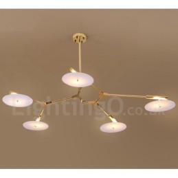 Lampadario lineare moderno contemporaneo a 5 luci 122 x 25 cm