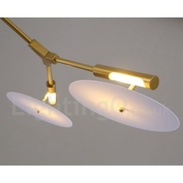 Lampadario lineare moderno contemporaneo a 5 luci 122 x 25 cm